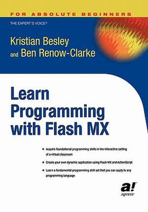 Learn Programming with Flash MX de Ben Renow-Clarke