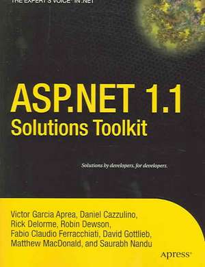 ASP.NET 1.1 Solutions Toolkit de Matthew MacDonald