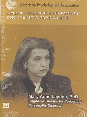 Cognitive Therapy for Borderline Personality Disorder de Mary Anne Layden