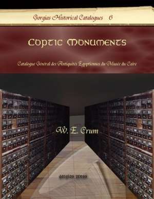 Crum, W: Coptic Monuments de W. Crum