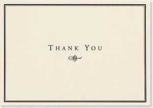 Black and Cream Thank You Notes de Peter Pauper Press