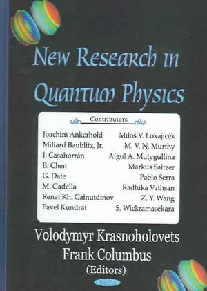 New Research in Quantum Physics de Volodymyr Krasnoholovets