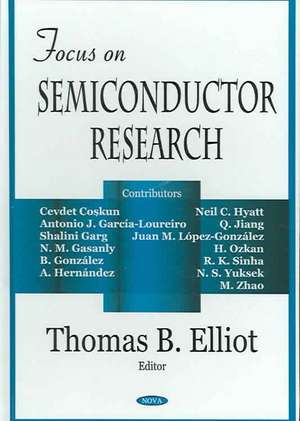 Focus on Semiconductor Research de Thomas B. Elliot