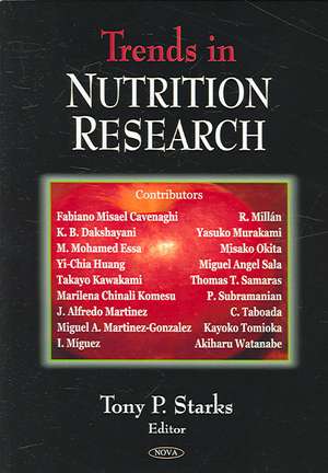 Trends in Nutrition Research de Tony P. Starks