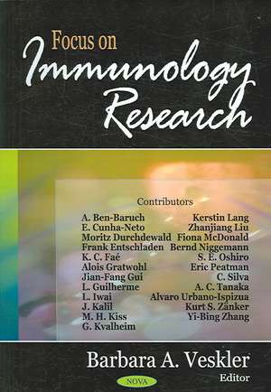 Focus on Immunology Research de Barbara A. Veskler