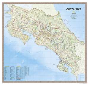 Costa Rica, tubed: Wall Maps Countries & Regions de National Geographic Maps