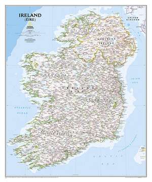 Ireland Classic, laminated: Wall Maps Countries & Regions de National Geographic Maps