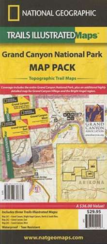 Grand Canyon National Park, Map Pack Bundle: Trails Illustrated National Parks de National Geographic Maps