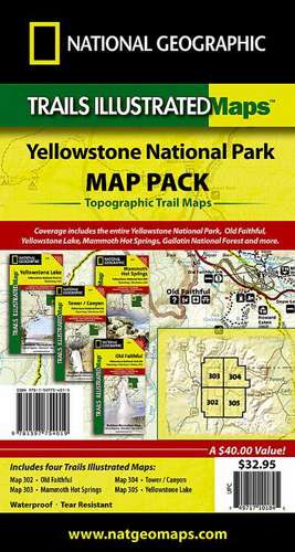 Yellowstone National Park, Map Pack Bundle: Trails Illustrated National Parks de National Geographic Maps