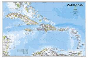 Caribbean Classic, laminated: Wall Maps Countries & Regions de National Geographic Maps