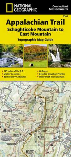 Appalachian Trail, Schaghticoke Mountain to East Mountain, Connecticut, Massachusetts: Trails Illustrated