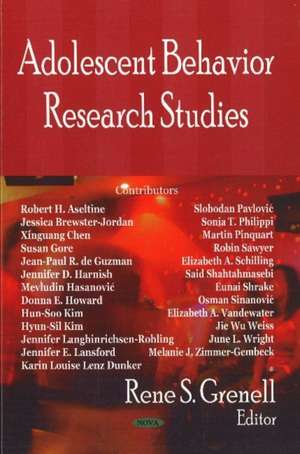 Adolescent Behavior Research Studies de Rene S. Grenell