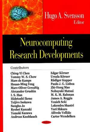 Neurocomputing Research Developments de Hugo A. Svensson