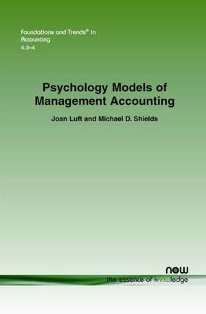 Psychology Models of Management Accounting de Joan Luft