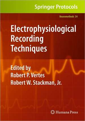 Electrophysiological Recording Techniques de Robert P. Vertes