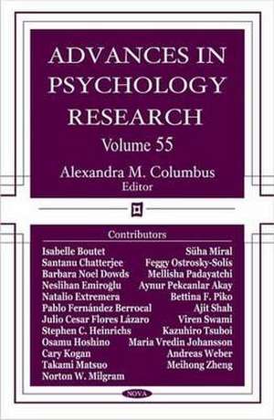 Advances in Psychology Research de Alexandra M. Columbus