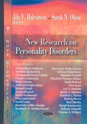 New Research on Personality Disorders de Ida V. Halvorsen