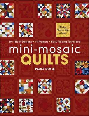 Mini-Mosaic Quilts: 30+ Block Designs, 14 Projects, Easy Piecing Technique de Paula Doyle