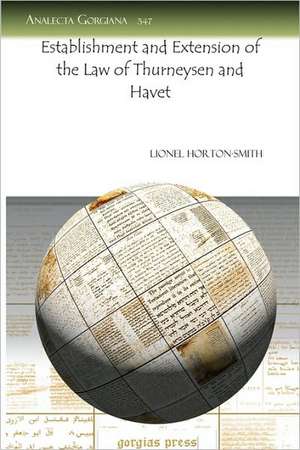 Horton-Smith, L: Establishment and Extension of the Law of T de Lionel Horton-Smith