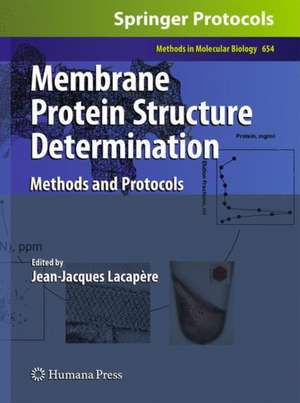 Membrane Protein Structure Determination: Methods and Protocols de Jean-Jacques Lacapère