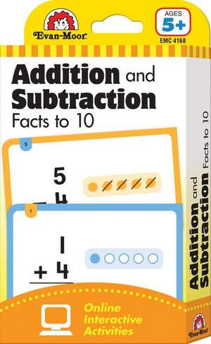 Flashcards: Beginning Addition and Subtraction Facts to 10 de Evan-Moor Educational Publishers