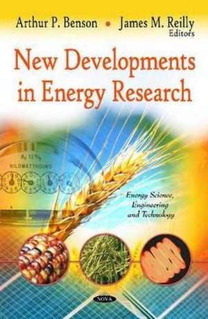 New Developments in Energy Research de Arthur P. Benson