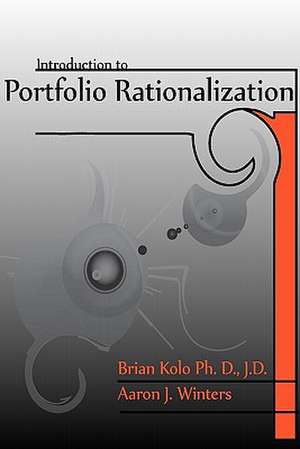 Introduction to Portfolio Rationalization: 18 de Brian Kolo Phd Jd