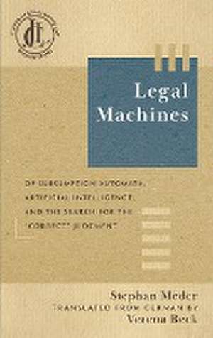 Legal Machines de Stephan Meder