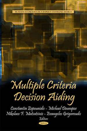 Multiple Criteria Decision Aiding de Constantin Zopounidis