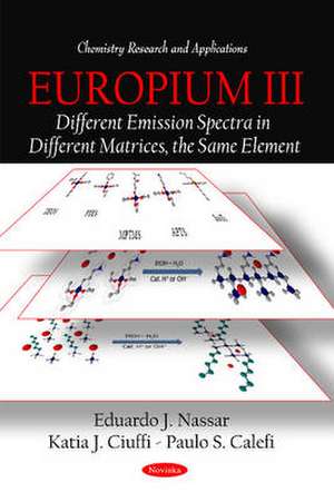 Europium III de Eduardo J Nassar