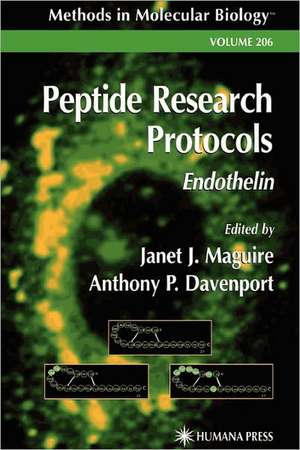 Peptide Research Protocols: Endothelin de Janet J. Maguire