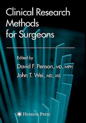 Clinical Research Methods for Surgeons de David F. Penson