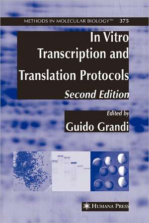 In Vitro Transcription and Translation Protocols de Guido Grandi