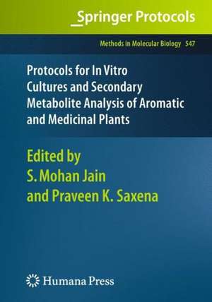 Protocols for In Vitro Cultures and Secondary Metabolite Analysis of Aromatic and Medicinal Plants de Shri Mohan Jain