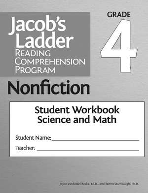 Jacob's Ladder Reading Comprehension Program: Nonfiction Grade 4, Student Workbooks, Science and Math (Set of 5) de Joyce VanTassel-Baska