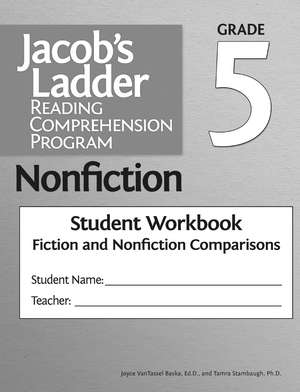 Jacob's Ladder Reading Comprehension Program: Nonfiction Student Workbooks, Grade 5, Fiction and Nonfiction Comparisons (Set of 5) de Joyce VanTassel-Baska