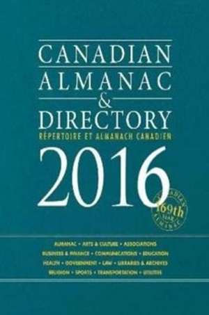 Canadian Almanac & Directory, 2015 de Tannys Williams