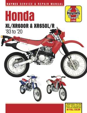 Honda XL/XR600R & XR650L/R (83–20) – 83–20 de Haynes