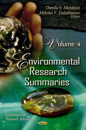 Environmental Research Summaries de Danila S. Melekhin