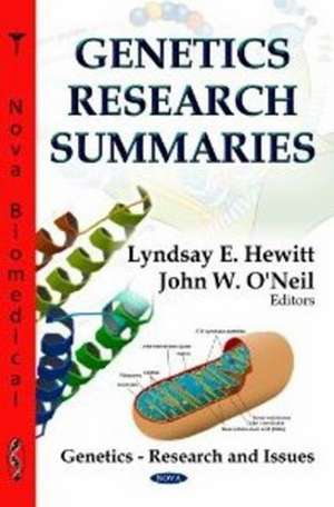 Genetics Research Summaries de Lyndsay E. Hewitt