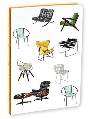 Mid-Century Modern Chairs A5 Notebook de Kathryn Warren