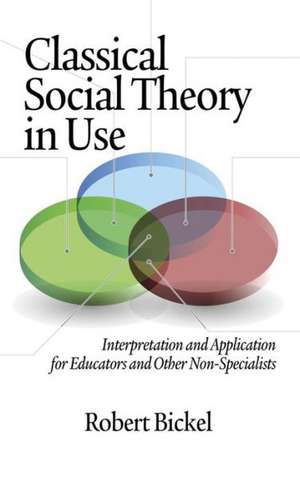 Classical Social Theory in Use de Robert Bickel