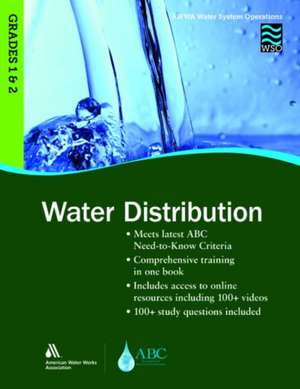 Wso Water Distribution, Grades 1 & 2 de Awwa