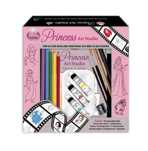 Disney Princess Art Studio [With Palette and Pens/Pencils and 2 Paintbrushes and Watercolor Paint and Eraser and Sharpener and de Thunder Bay Press