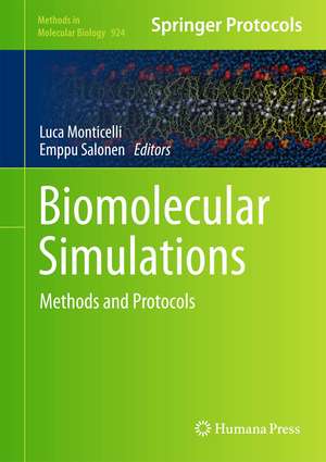 Biomolecular Simulations: Methods and Protocols de Luca Monticelli