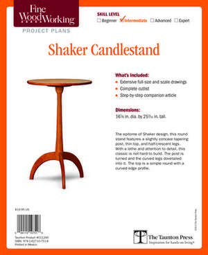 Fine Woodworking's Shaker Candlestand Plan de Christian Becksvoort