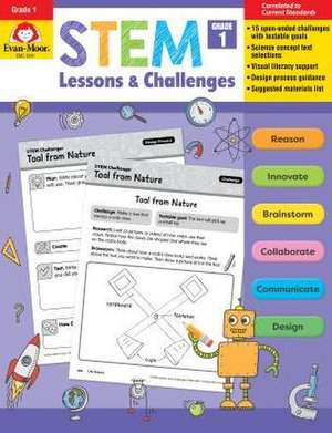 Stem Lessons and Challenges, Grade 1 Teacher Resource de Evan-Moor Corporation