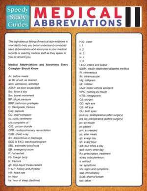 Medical Abbreviations II (Speedy Study Guide) de Speedy Publishing LLC