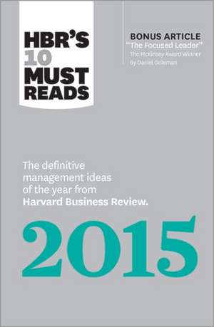 HBR's 10 Must Reads 2015 de Harvard Business Press