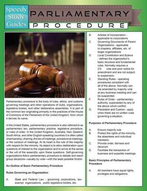 Parliamentary Procedure de Speedy Publishing LLC